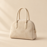 Suede Handbag in Apricot